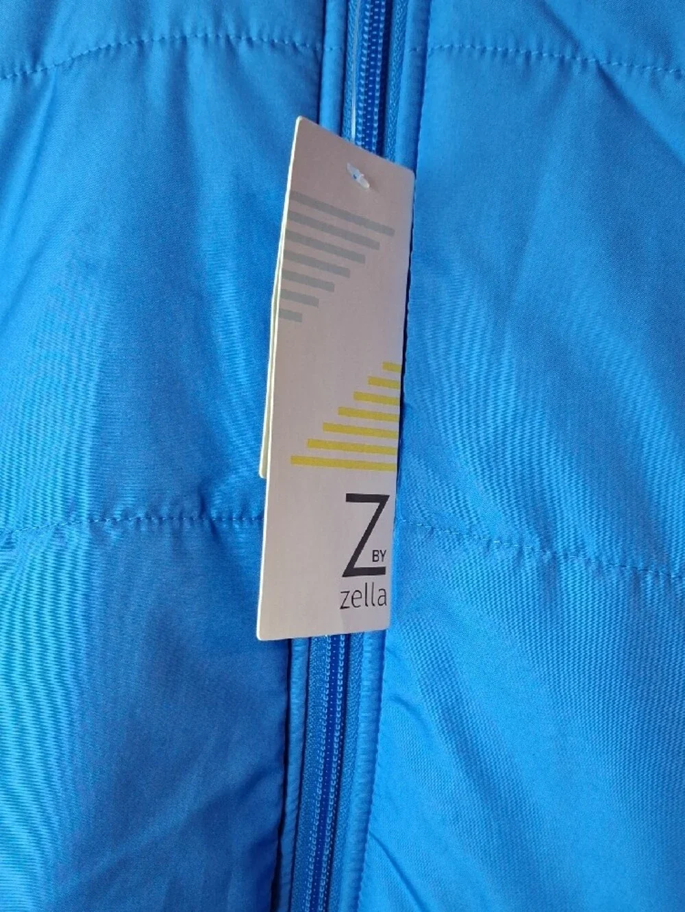 Zella Bright Blue Quilted Hooded Puffer Vest NWT